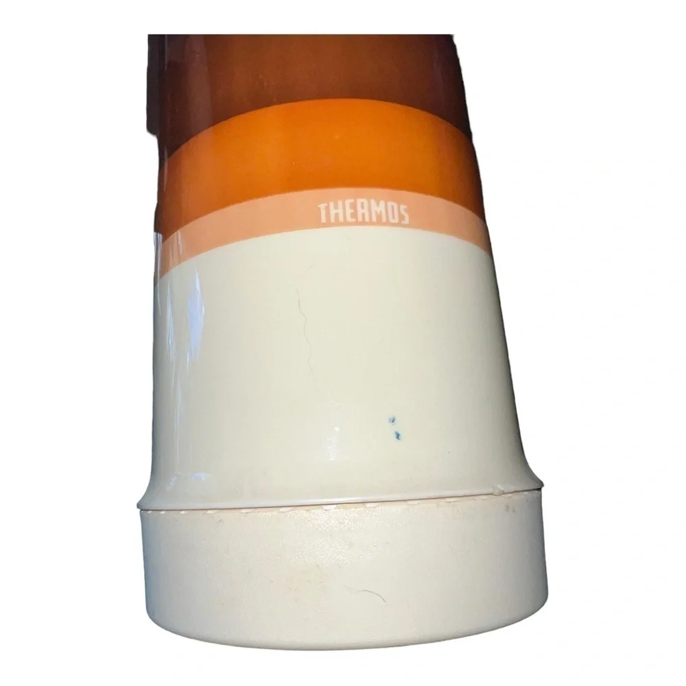 Vintage 1970s Brown Thermos Insulated Travel Bottle